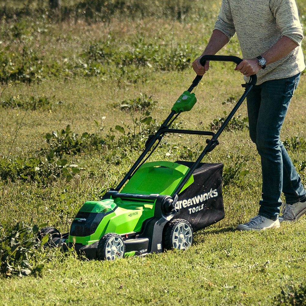40V Cordless Lawn Mower 41cm with 2 x 2Ah Batteries & Charger