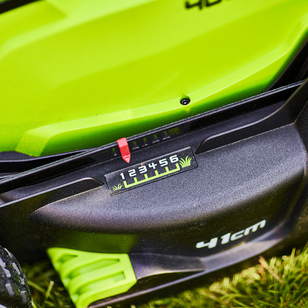 40V Cordless Lawn Mower 41cm with 2 x 2Ah Batteries & Charger