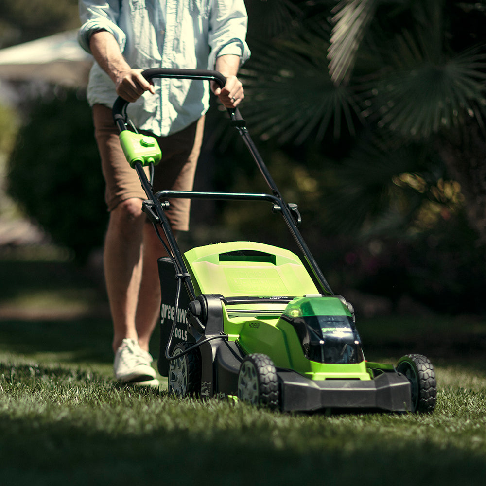 40V Cordless Lawn Mower 41cm with 2 x 2Ah Batteries & Charger
