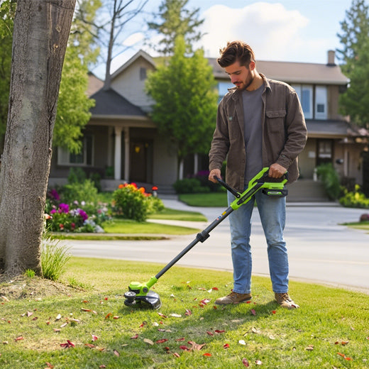 24V Cordless Grass Trimmer 30cm with 2Ah Battery & Charger