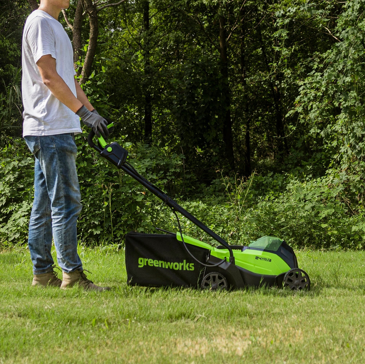 24V Cordless Lawn Mower 33cm with 2Ah Battery & Charger