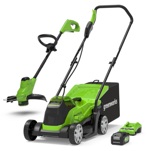 24V Lawn Mower 33cm + Grass Trimmer 25cm Set