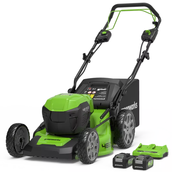 48V (24V x 2) Lawn Mower 46cm Self-Propelled - 2x 4Ah Battery