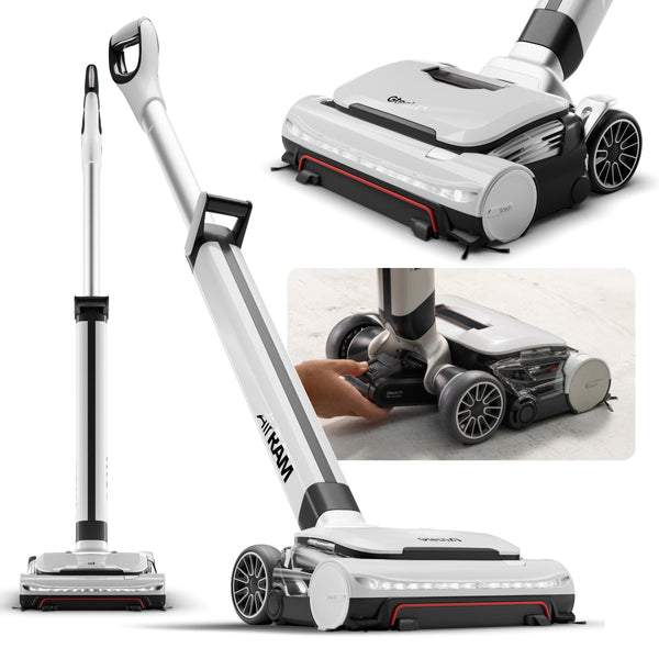 Cordless Upright Vacuum Cleaner with Dual Edge Cleaning and Voice Guidance