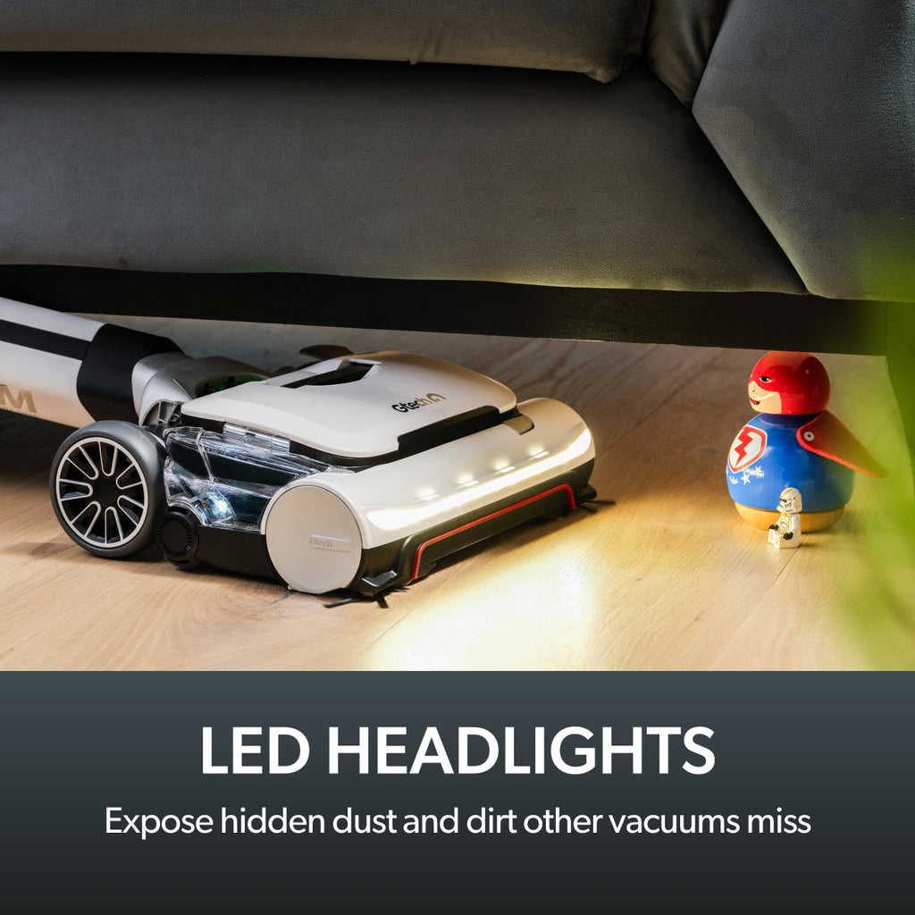 Cordless Upright Vacuum Cleaner with Dual Edge Cleaning and Voice Guidance