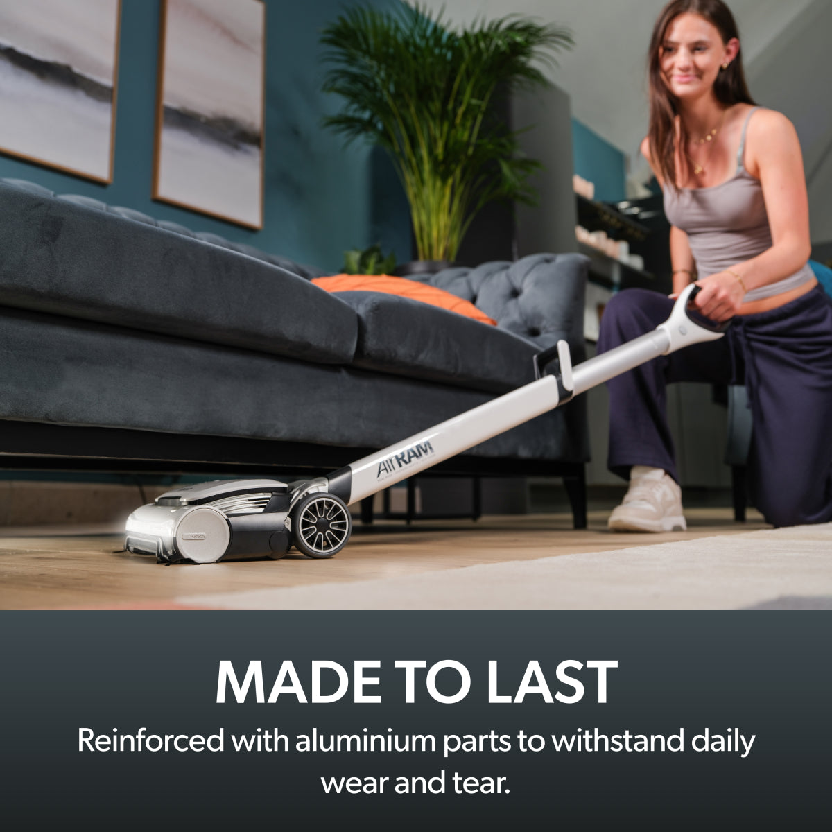 Cordless Upright Vacuum Cleaner with Dual Edge Cleaning and Voice Guidance