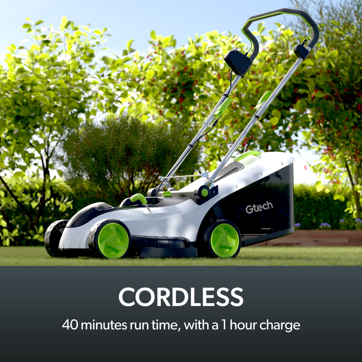 48V Cordless Lawn Mower, 42cm Cut with 50L Grass Box
