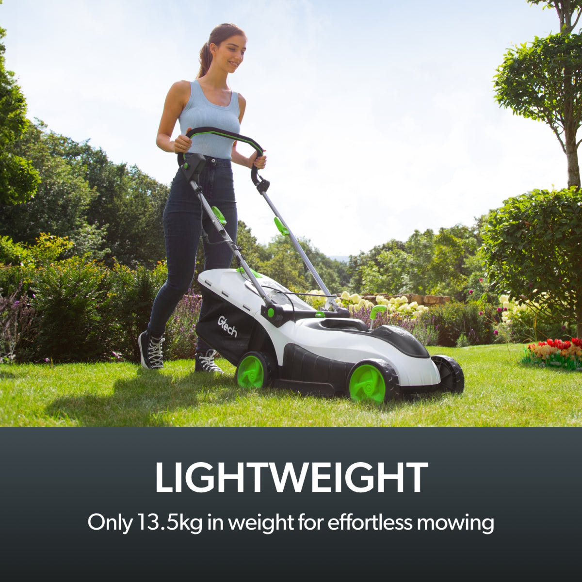 48V Cordless Lawn Mower, 42cm Cut with 50L Grass Box