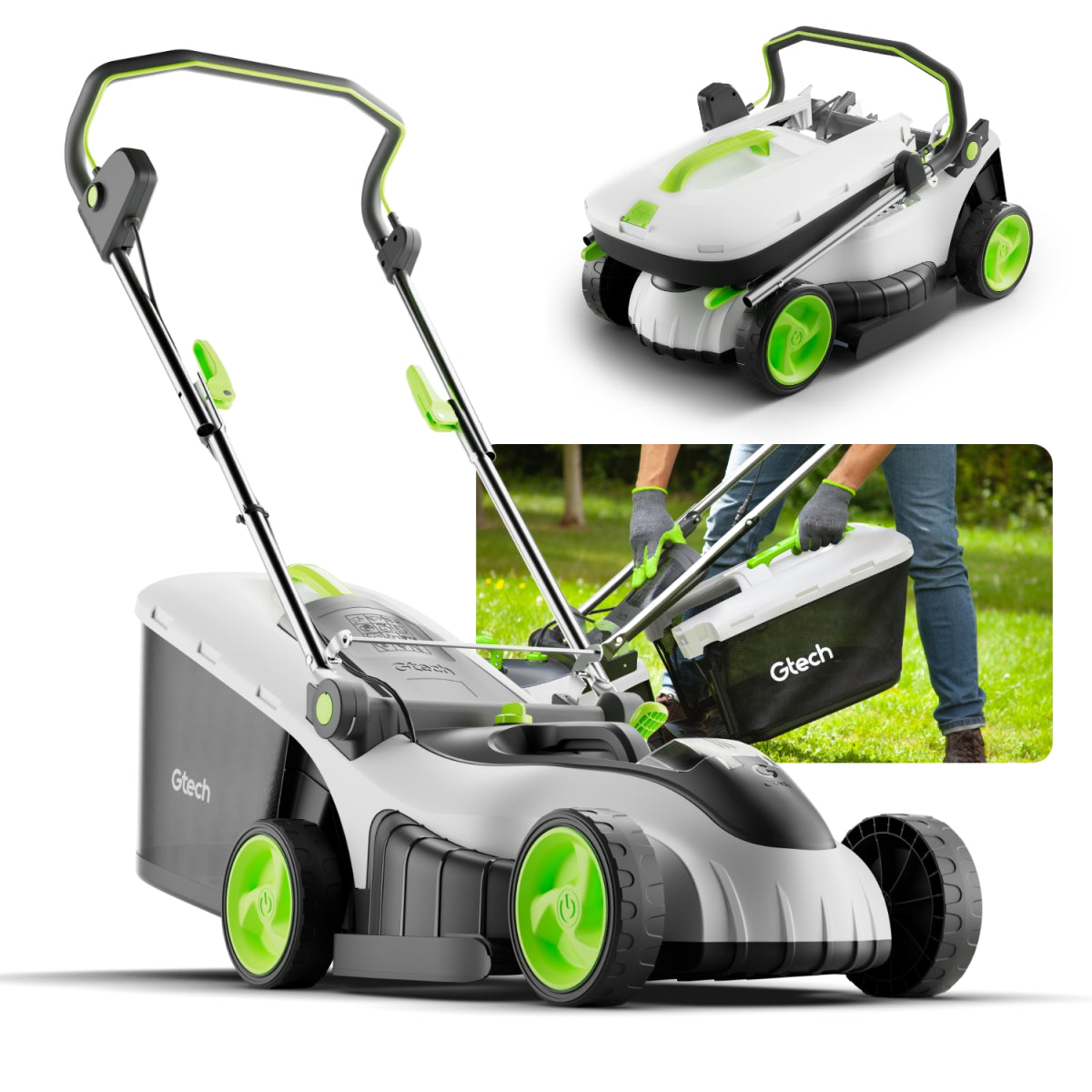 48V Cordless Lawn Mower, 42cm Cut with 50L Grass Box
